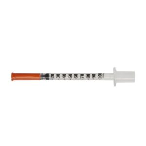 Standard Insulin Syringe with Needle Ultra-Fine Lo-Dose 1 mL 1/2 Inch 27 Gauge NonSafety Regular Wall
