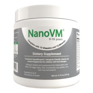 Pediatric Oral Supplement NanoVM 9 – 18 Years Unflavored 275 Gram Jar Powder Vitamins / Minerals Food Allergies