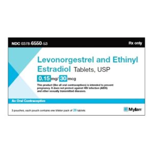 Levonorgestrel / Ethinyl Estradiol 0.15 mg – 0.03 mg Tablet 84 Tablets