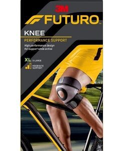 Knee Brace 3M Futuro Sport Moisture Control X-Large Pull-On / Hook and Loop Strap Closure 19 Inch and Up Knee Circumference Left or Right Knee