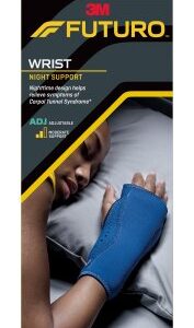 Night Wrist Brace Futuro Fabric / Metal Left or Right Hand Navy Blue One Size Fits Most
