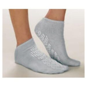 Slipper Socks Terry Treads Unisex Adult Medium Double Tread Single Patient Use Blue