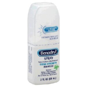Itch Relief Benadryl 2% – 0.1% Strength Spray 2 oz. Bottle