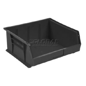 Storage Bin Black Plastic 5 X 10-7/8 X 16-1/2 Inch