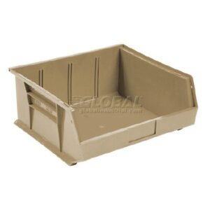 Storage Bin Beige Plastic 5 X 10-7/8 X 16-1/2 Inch