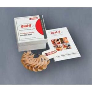 Finger Splint Sizing Set Oval-8 Adult Assorted Sizes Pull-On Left or Right Hand Transparent