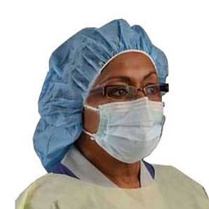Procedure Mask with Eye Shield Cardinal Health ASTM Level 1 Earloops One Size Fits Most