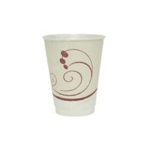 Insulated Drinking Cup Trophy Plus 12 oz. Symphony Print Paper Disposable