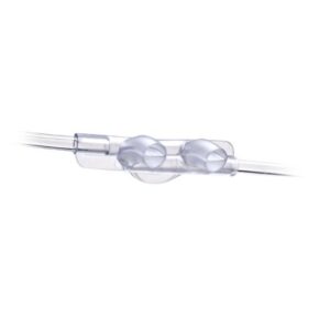 ETCO2 Nasal Sampling Cannula with O2 Delivery Softech Plus Adult Curved Prong / NonFlared Tip 7 Foot O2 / 7 Foot CO2 Line