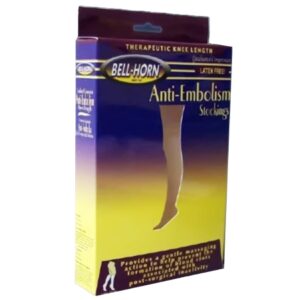 Compression Stocking Bell-Horn Knee High X-Large Beige Closed Toe