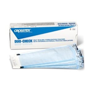 Sterilization Pouch Duo-Check Ethylene Oxide (EO) Gas / Steam 5-1/4 X 15 Inch Transparent / Blue Self Seal Paper / Film