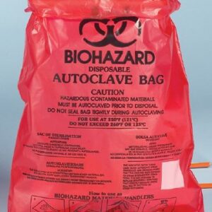 Autoclavable Biohazard Waste Bag SP Bel-Art Biohazard Symbol / Disposable Autoclave Bag / Caution 0.43 gal. Red 8-1/2 X 11 Inch