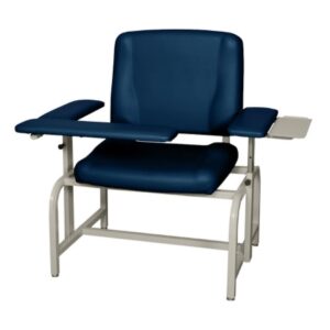Bariatric Blood Drawing Chair Model 8690 Flip-up Arm Midnight Blue