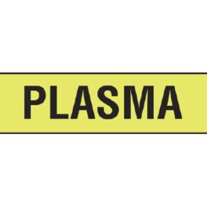 Pre-Printed Label Shamrock Laboratory Use Yellow Plasma Black Lab / Specimen 5/16 X 1-1/4 Inch