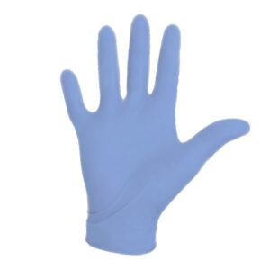 Exam Glove Aquasoft Medium NonSterile Nitrile Standard Cuff Length Textured Fingertips Blue Chemo Tested