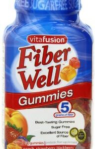 Fiber Supplement vitafusion Fiber Well Assorted Flavors Gummies 90 per Bottle 4 Gram Strength Fiber