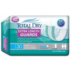 Bladder Control Pad TotalDry 12 Inch Length Moderate Absorbency SecureLoc Core One Size Fits Most