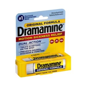 Nausea Relief Dramamine 50 mg Strength Tablet 12 per Bottle