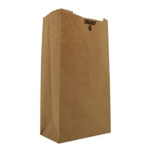 Grocery Bag Duro Brown Kraft Recycled Paper #6