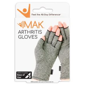 Arthritis Glove IMAK Compression Open Finger X-Large Over-the-Wrist Length Hand Specific Pair
