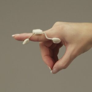 Extension Finger Splint LMB ACU-Spring Medium Without Fastening Finger Silver / White
