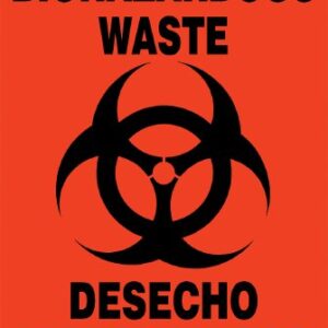 Door / Wall Sign Caution Biohazard Waste