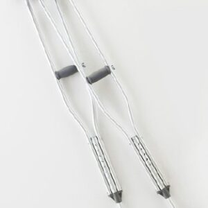 Underarm Crutches Adult 5 Foot 2 Inch to 5 Foot 10 Inch User Height Aluminum Frame 300 lbs. Weight Capacity