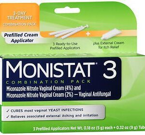 Vaginal Antifungal Monistat 4% Strength Suppository 3 per Box Applicator