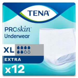 Unisex Adult Absorbent Underwear TENA ProSkin Extra Pull On with Tear Away Seams X-Large Disposable Moderate Absorbency