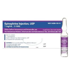 Epinephrine, Preservative Free 1 mg / mL (1:1000) Injection 1 mL