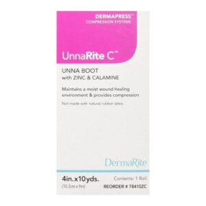 Unna Boot UnnaRite C Zinc Oxide / Calamine 4 Inch X 10 Yard