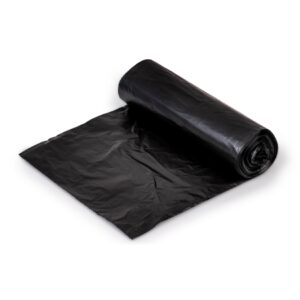 Trash Bag Colonial Bag 33 gal. Black HDPE 22 Mic. 33 X 40 Inch X-Seal Bottom Coreless Roll