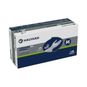 Exam Glove STERLING SG Medium NonSterile Nitrile Standard Cuff Length Textured Fingertips Gray Chemo Tested