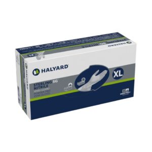Exam Glove STERLING SG X-Large NonSterile Nitrile Standard Cuff Length Textured Fingertips Gray Chemo Tested