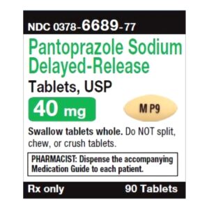 Pantoprazole Sodium 40 mg Tablet 90 Tablets