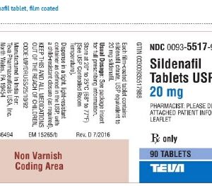 Sildenafil Citrate 20 mg Tablet 90 Tablets