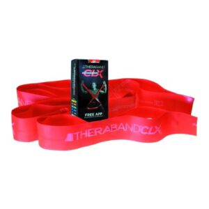 Exercise Resistance Band with Loops TheraBand CLX Consecutive Loops Red 4 Inch X 5 Foot Medium Resistance