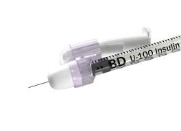 Safety Insulin Syringe with Needle SafetyGlide 1 mL 15/64 Inch 31 Gauge Sliding Safety Needle Regular Wall