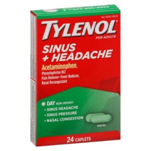Cold and Sinus Relief Tylenol Sinus + Headache 325 mg – 5 mg Strength Tablet