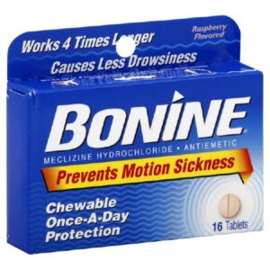 Nausea Relief Bonine 25 mg Strength Chewable Tablet 8 per Box