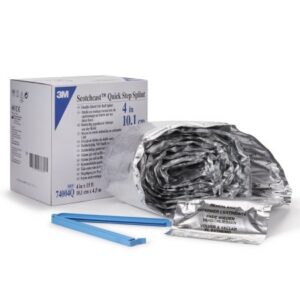 Padded Splint Roll 3M Scotchcast Quick Step Double Sided Felt 4 Inch X 15 Foot Felt / Fiberglass White