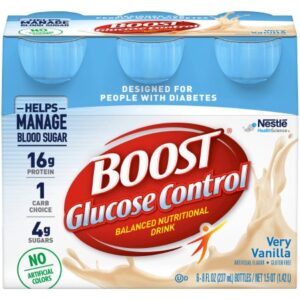Oral Supplement Boost Glucose Control Very Vanilla Flavor Liquid 8 oz. Bottle