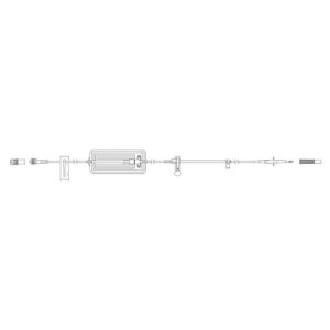 IV Pump Set Curlin Pump Without Ports 15 Drops / mL Drip Rate 1.2 Micron Filter 99 Inch Tubing Solution