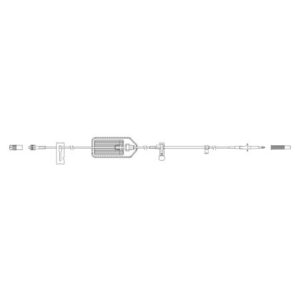 IV Pump Set Curlin Pump Without Ports 60 Drops / mL Drip Rate 0.2 Micron Filter 98 Inch Tubing Solution