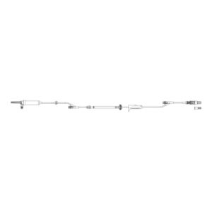 IV Pump Set Alaris Pump 3 Ports 20 Drops / mL Drip Rate Without Filter 118 Inch Tubing Solution