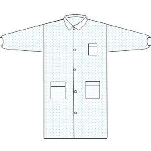 Lab Coat White Medium Knee Length 3-Layer SMS Disposable