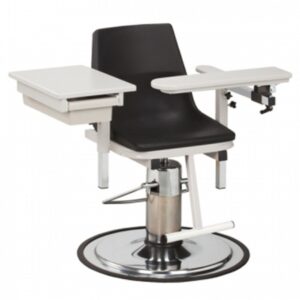 Blood Drawing Chair H Series ClintonClean Padded Flip Up Arm Black