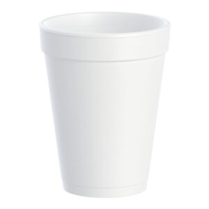 Insulated Drinking Cup Dart 14 oz. White Styrofoam Disposable