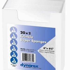Fluff Dressing Krinkle 6 X 6-3/4 Inch 6-Ply Sterile 2 per Pouch