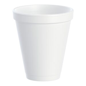 Insulated Drinking Cup Dart 12 oz. White Styrofoam Disposable